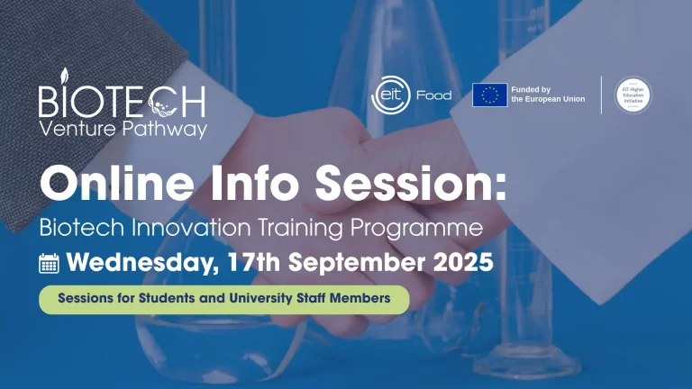 Biotech Innovation Training Programme - Online Info Sessions September 17